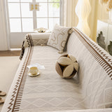 Thick Jacquard Couch Cover for Sectional Sofas, Cozy Washable Sofa Cover Throw Blanket - Ornate Home
