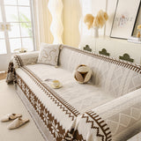 Thick Jacquard Couch Cover for Sectional Sofas, Cozy Washable Sofa Cover Throw Blanket - Ornate Home