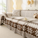 Thick Jacquard Couch Cover for Sectional Sofas, Cozy Washable Sofa Cover Throw Blanket - Ornate Home