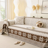 Thick Jacquard Couch Cover for Sectional Sofas, Cozy Washable Sofa Cover Throw Blanket - Ornate Home