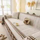 Thick Jacquard Couch Cover for Sectional Sofas, Cozy Washable Sofa Cover Throw Blanket - Ornate Home