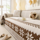 Thick Jacquard Couch Cover for Sectional Sofas, Cozy Washable Sofa Cover Throw Blanket - Ornate Home