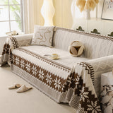 Thick Jacquard Couch Cover for Sectional Sofas, Cozy Washable Sofa Cover Throw Blanket - Ornate Home