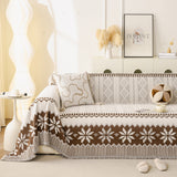 Thick Jacquard Couch Cover for Sectional Sofas, Cozy Washable Sofa Cover Throw Blanket - Ornate Home