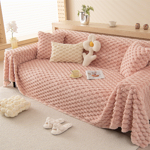 Thick Plush Faux Fur Couch Cover Blanket Warm Fuzzy Blanket Couch Protector for Winter - Ornate Home