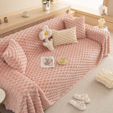 Thick Plush Faux Fur Couch Cover Blanket Warm Fuzzy Blanket Couch Protector for Winter - Ornate Home