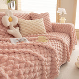 Thick Plush Faux Fur Couch Cover Blanket Warm Fuzzy Blanket Couch Protector for Winter - Ornate Home