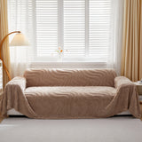 Thick Plush Jacquard Velvet Throw Blanket on Sofa, Sofa Slipcovers and Sectional Sofa Covers - Ornate Home