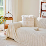 Thick Plush Non-Slip Sofa Throw Cover, Warm Soft Faux Fur Couch Protector for Winter - Ornate Home