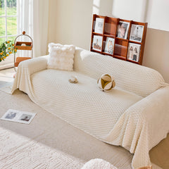 Thick Plush Non-Slip Sofa Throw Cover, Warm Soft Faux Fur Couch Protector for Winter - Ornate Home