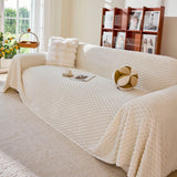Thick Plush Non-Slip Sofa Throw Cover, Warm Soft Faux Fur Couch Protector for Winter - Ornate Home