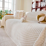 Thick Plush Non-Slip Sofa Throw Cover, Warm Soft Faux Fur Couch Protector for Winter - Ornate Home