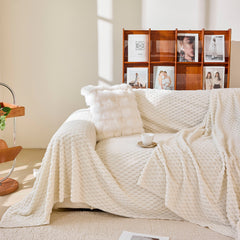 Thick Plush Non-Slip Sofa Throw Cover, Warm Soft Faux Fur Couch Protector for Winter - Ornate Home