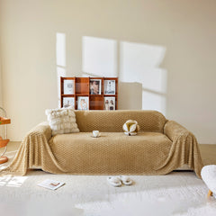 Thick Plush Non-Slip Sofa Throw Cover, Warm Soft Faux Fur Couch Protector for Winter - Ornate Home