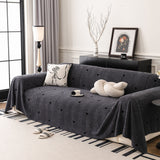 Thick Plush Sofa Cover Throw for Couch, 3D Textured Herringbone Washable Slipcover - Ornate Home