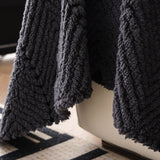 Thick Plush Sofa Cover Throw for Couch, 3D Textured Herringbone Washable Slipcover - Ornate Home