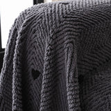 Thick Plush Sofa Cover Throw for Couch, 3D Textured Herringbone Washable Slipcover - Ornate Home