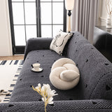 Thick Plush Sofa Cover Throw for Couch, 3D Textured Herringbone Washable Slipcover - Ornate Home