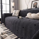 Thick Plush Sofa Cover Throw for Couch, 3D Textured Herringbone Washable Slipcover - Ornate Home