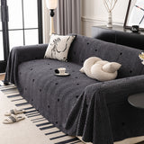 Thick Plush Sofa Cover Throw for Couch, 3D Textured Herringbone Washable Slipcover - Ornate Home