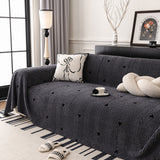 Thick Plush Sofa Cover Throw for Couch, 3D Textured Herringbone Washable Slipcover - Ornate Home