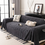 Thick Plush Sofa Cover Throw for Couch, 3D Textured Herringbone Washable Slipcover - Ornate Home
