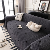 Thick Plush Sofa Cover Throw for Couch, 3D Textured Herringbone Washable Slipcover - Ornate Home