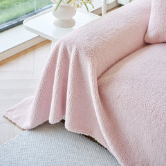 Thick Sherpa Fleece Sofa Protector Cover Stylish Durable Slipcovers for Couches and Chairs - Ornate Home
