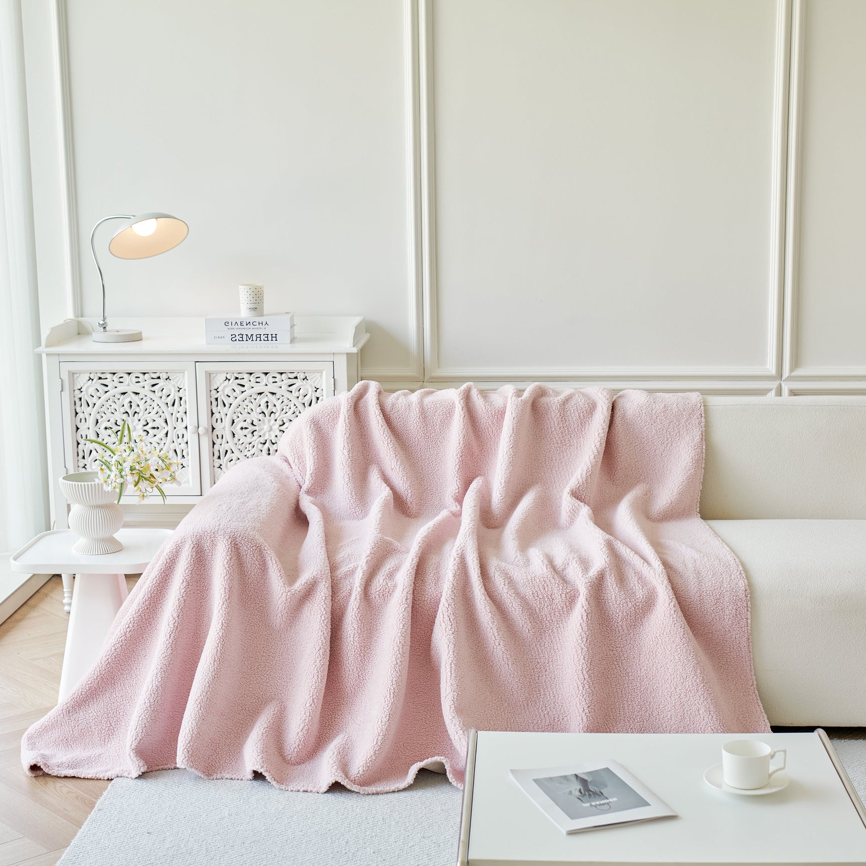 Thick Sherpa Fleece Sofa Protector Cover Stylish Durable Slipcovers for Couches and Chairs - Ornate Home