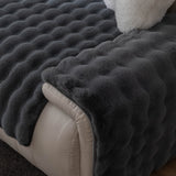 Thick Sofa Cushion Solid Color Faux Fur Fluffy Sofa Cushion Non-Slip Couch Covers - Ornate Home
