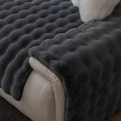 Thick Sofa Cushion Solid Color Faux Fur Fluffy Sofa Cushion Non-Slip Couch Covers - Ornate Home