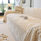 Thickened 3D Plush Premium Living Spaces Couch Covers Soft and Warm Couch Protector Blanket - Ornate Home