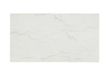 Thisted White/Black Rect Marble Coffee Table w/ Casters - Ornate Home