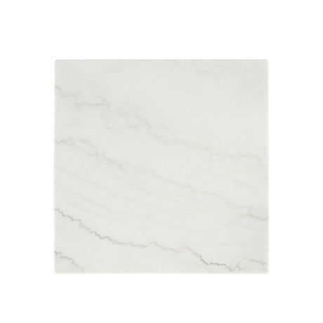 Thisted White/Black Square Marble End Table - Ornate Home