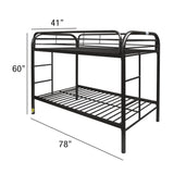 Thomas Black Bunk Bed (Twin/Twin) - Ornate Home