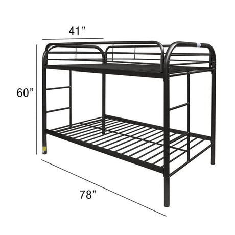 Thomas Black Bunk Bed (Twin/Twin) - Ornate Home