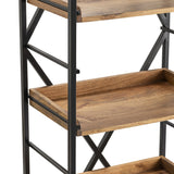 Thomas Road Brown/Black Bookshelf - Ornate Home