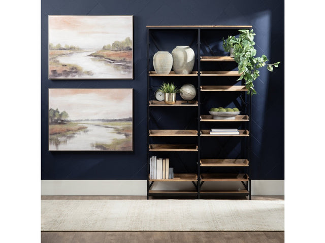 Thomas Road Brown/Black Double Etagere - Ornate Home