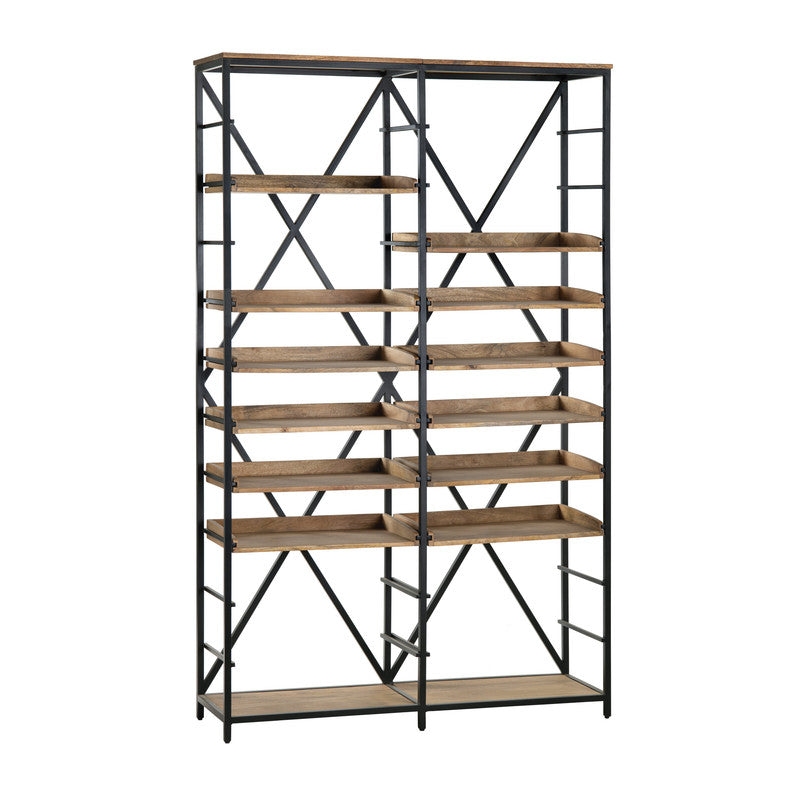 Thomas Road Brown/Black Double Etagere - Ornate Home
