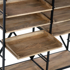 Thomas Road Brown/Black Double Etagere - Ornate Home