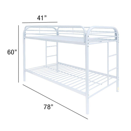 Thomas White Bunk Bed (Twin/Twin) - Ornate Home