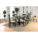 Thomaston Wire-Brushed Black Dining Table - Ornate Home