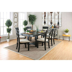 Thomaston Wire-Brushed Black Dining Table - Ornate Home