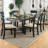 Thomaston Wire-Brushed Black Dining Table - Ornate Home