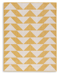 Thomley Ivory/Yellow 5' x 7' Rug - Ornate Home
