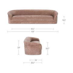 Thora Blush Sofa - Ornate Home