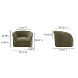 Thora Dark Green Lounge Chair - Ornate Home