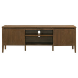 Thori Dark Brown 63-inch 2-door TV Stand Media Console - Ornate Home