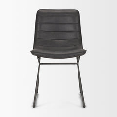 Thornton Brown/Black Solid Back Dining Side Chair (Set of 2) - Ornate Home