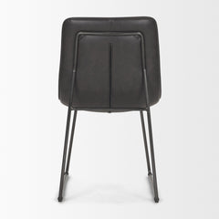Thornton Brown/Black Solid Back Dining Side Chair (Set of 2) - Ornate Home